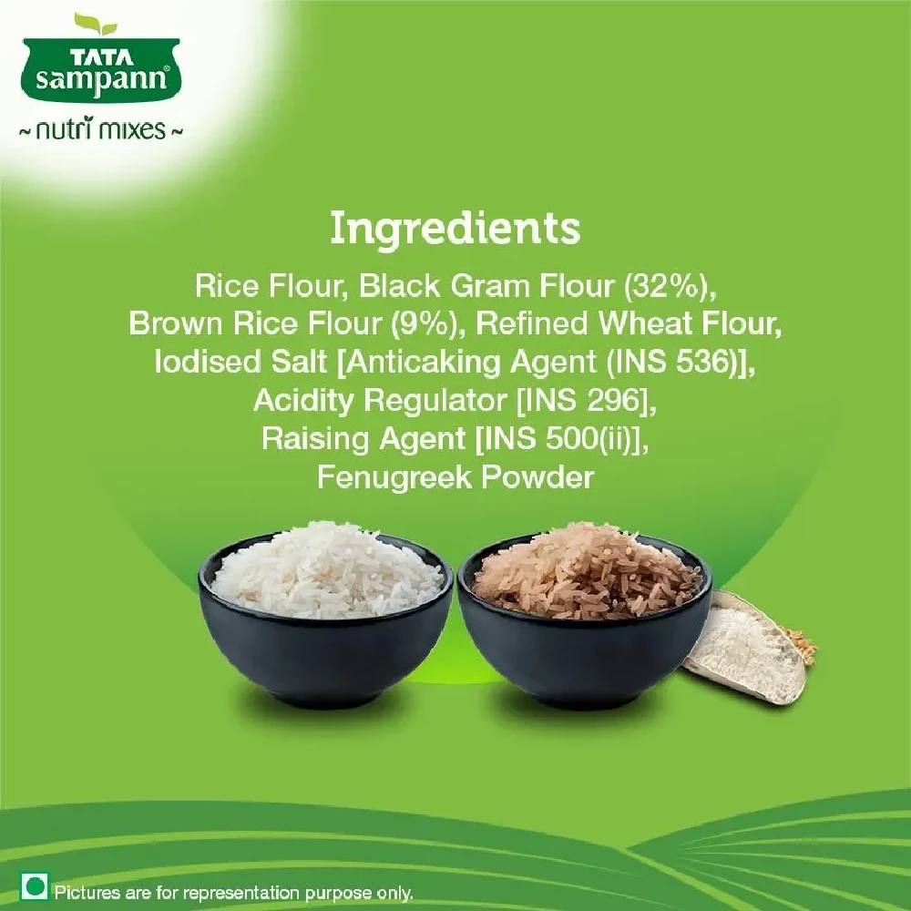 Tata Sampann Fibre Rich Dosa Mix - Instant Ready To Cook, 180 g-6.webp